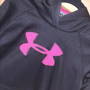 A black Under Armour sweatshirt.